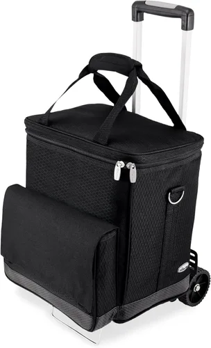Vista 17 de PICNIC TIME Cellar - Bolsa transportadora de vino y enfriador de 6 botellas, bolsa térmica acolchada aislada para viajes, bolsa portátil resistente