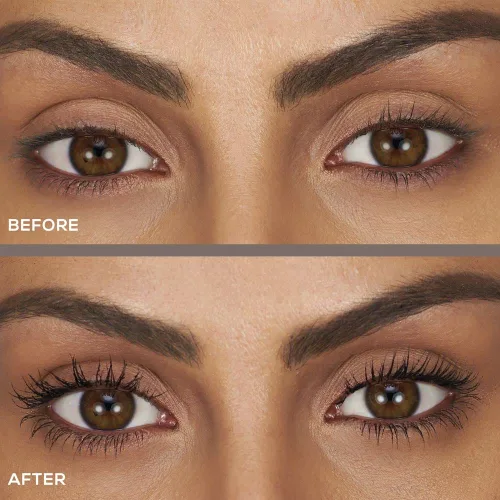 Vista 3 de bareMinerals Lashtopia - Máscara negra a base de minerales de mega volumen, 10 veces más volumen, fórmula similar a una mousse batida, plenitud