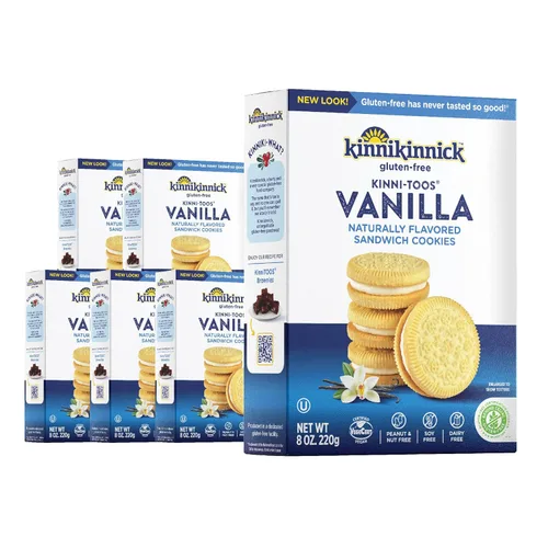 Vista 10 de Kinnikinnick, KinniTOOS Galletas de crema sándwich, chocolate, 8 onzas