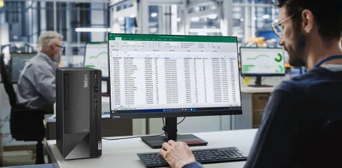 Vista 7 de Lenovo ThinkCentre Neo 50t ordenador de torre de escritorio, Intel Core i3-13100 de 4 núcleos, 16 GB de RAM, SSD de 512 GB, 3 puertos para monitor