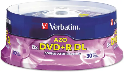 Vista 5 de Verbatim DVD+R DL 8.5GB 8X AZO con superficie de marca - 5pk Joya caja - 95311, plata