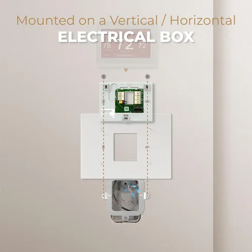 Vista 5 de ANTOBLE THP2400A1027W - Placa trasera de placa de pared para termostato, color blanco, compatible con termostato Honeywell