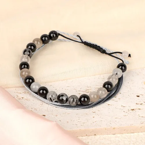 Vista 299 de LPBeads Pulsera de piedra natural hecha a mano de tamaño ajustable