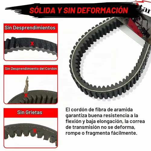Vista 6 de StarknightMT Maverick Outlander - Cinturón de carbono de larga duración de nailon grueso de goma