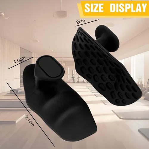 Vista 2 de Agarres antideslizantes para levantamiento de pesas, almohadillas de goma para entrenamiento y ejercicio, protectores de palma