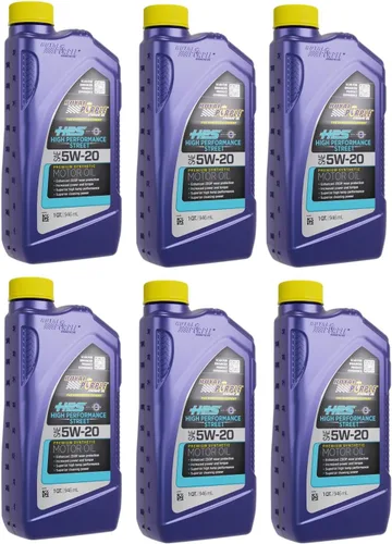 Royal Purple HPS 5W20 Aceite de motor de alto rendimiento, caja de 6 cuartos de galón