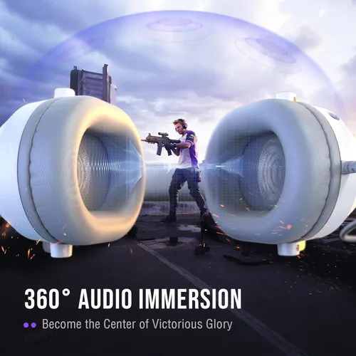 Vista 3 de FIFINE Auriculares USB para Juegos: Iluminación RGB Fluida - Sonido Envolvente 7.1 - Micrófono Desmontable - Almohadillas Suaves para las Orejas