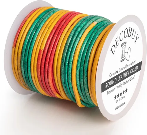Vista 11 de Cordón de cuero para hacer joyas, cordón redondo de 2 mm, cuerda de 27 yardas utilizada para manualidades, cuerda para collar, trenzado - Negro