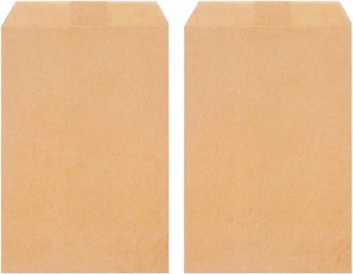 Quotidian Mini bolsas de papel kraft planas marrones de 2 3/4 pulgadas x 4 1/2 pulgadas (2.8 x 4.5 in) paquete de 100 notas pequeñas para confeti de