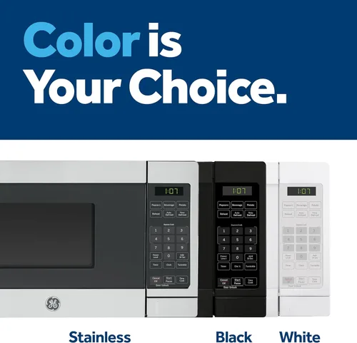 Vista 6 de GE Horno microondas para encimera, compacto de 0.7 pies cúbicos, capacidad de 700 vatios, 6 ajustes de cocción automática, tecnología de bloqueo