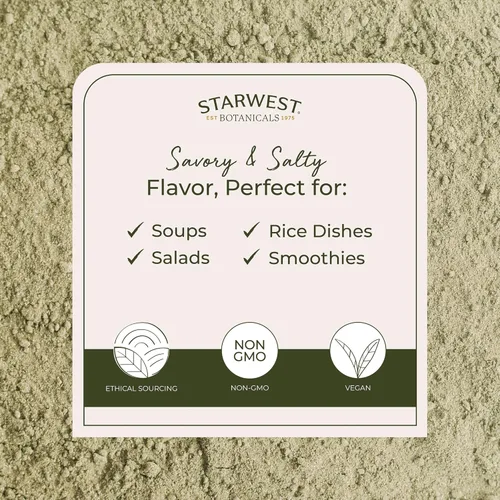 Vista 3 de Starwest botánicos Kelp en polvo orgánico, 1 libra Bolsa, 1, 1