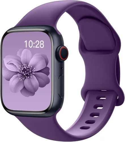 Vista 45 de SuperNaNa - Correa de silicona deportiva compatible con bandas de Apple Watch de 40mm 38mm 41mm 44mm 45mm 42mm 49mm, unisex, correa de muñeca