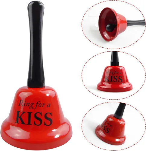 Vista 3 de Campana de llamada de 2 piezas Campana de mano Servicio de campana de barra de servicio de mostrador de servicio Campana de llamada Timbre