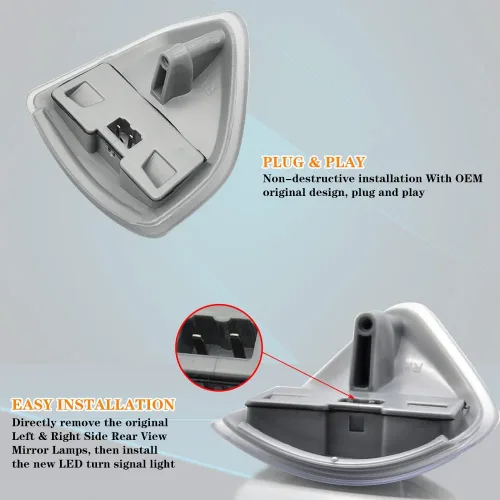 Vista 7 de Luz LED de Señal de Giro para Espejo Lateral para Dodge Ram 1500 2500 3500 4500 5500 Lámparas Izquierda y Derecha Lente de Cubierta Transparente