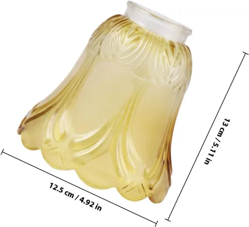 Vista 2 de Angoily Cubiertas de luz de pantalla para luces de techo, ventilador de techo, globo, cubiertas de lámpara de repuesto, pantallas de vidrio