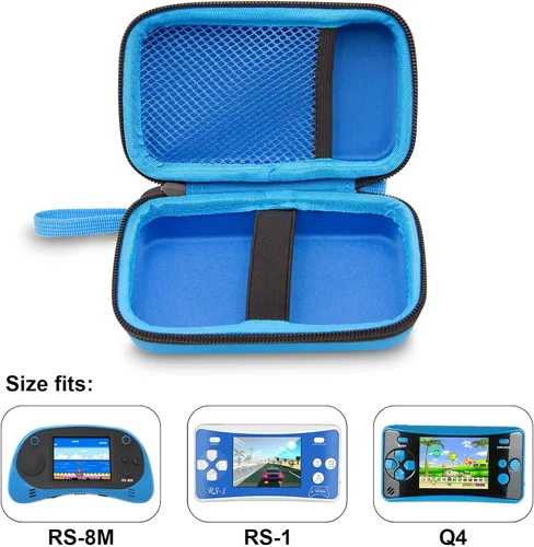 Vista 3 de Estuche de viaje para EASEGMER RS-8M RS-1 para QS4 Kids Handheld Game Player Portable Video Game Player (azul)