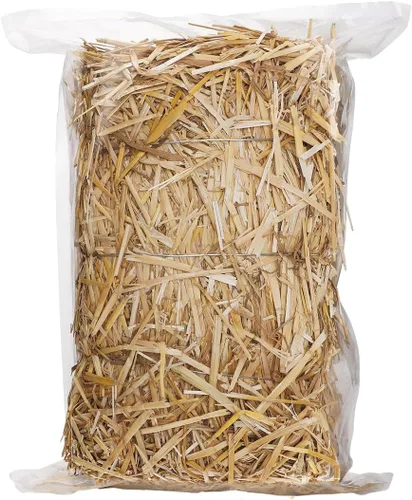 Paja de trigo natural – 1 libra de limpieza en seco suave cubierta de mantillo para jardín, gallinero, patio, granja, mascotas, paca de paja
