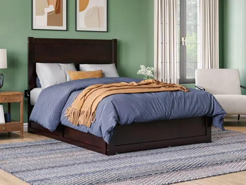 Vista 51 de AFI NoHo - Cama de plataforma de tamaño individual con estribo y cama corrediza individual en espresso