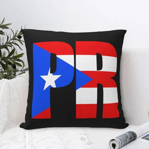 Vista 4 de Fundas de almohada con bandera puertorriqueña, fundas de almohada decorativas de 18 x 18 pulgadas, funda de almohada para decoración al aire libre