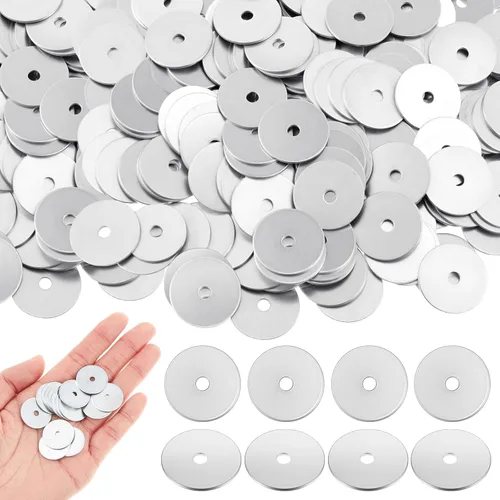 Vista 10 de Yaocom 100 Piezas Arandelas de Guardabarros de Zinc 1/4" X 2" de Grosor Arandelas de Guardabarros para Madera y Ambiente Húmedo