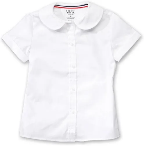 Francés Toast Peter Pan de manga corta blusa (ajuste femenino) las niñas azul