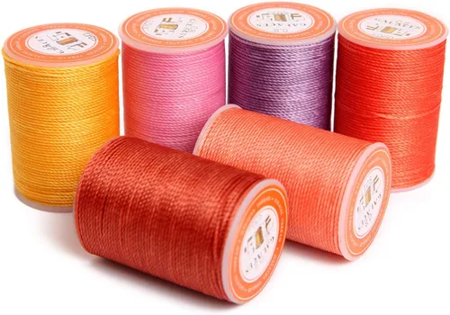 Vista 21 de FANDOL Cordón de poliéster encerado, cuerdas recubiertas de cera, impermeable, hilo redondo recubierto de cera para pulseras trenzadas, accesorios