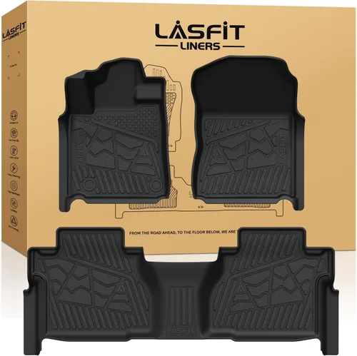 Vista 18 de LASFIT Alfombrillas para Toyota Tundra 2007-2011 doble cabina (no compatible con CrewMax o cabina regular), ajuste personalizado para todo