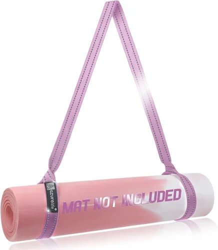Vista 11 de A AZURELIFE Premium 2 en 1 correa para esterilla de yoga, ajustable antideslizante para transportar esterilla de yoga, se dobla como bandas elásticas