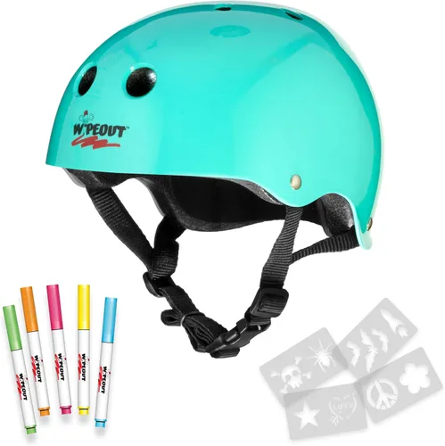 Vista 9 de Wipeout Dry Erase Kids Helmet – Ideal for Bike, Skate, Scooter, in-Line Skating and Rollerblading