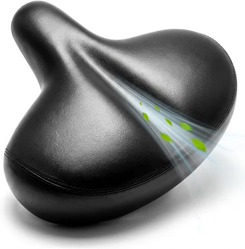 Oversized Bike Seat, Comfort Bike Seat Cushion with Ergonomic Design, Waterproof, Breathable, Wide Bicycle Seat, Bike Saddle Replacement for