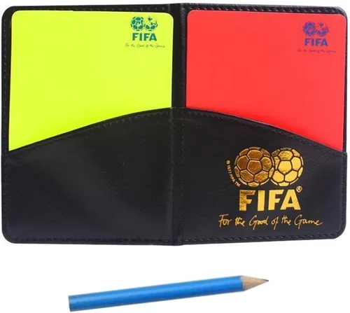 MiaoDuo Nuevo cuaderno de la cartera del árbitro del fútbol del fútbol del deporte con la tarjeta roja y la tarjeta amarilla