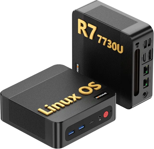 Vista 11 de BOSGAME E4 Mini PC, Mini Computadoras con AMD Ryzen 5 3550H, 16GB DDR4 512GB PCIe SSD, Dual RJ45, Triple Pantalla 4K, USB-C, USB 3.2, Wi-Fi 5/BT