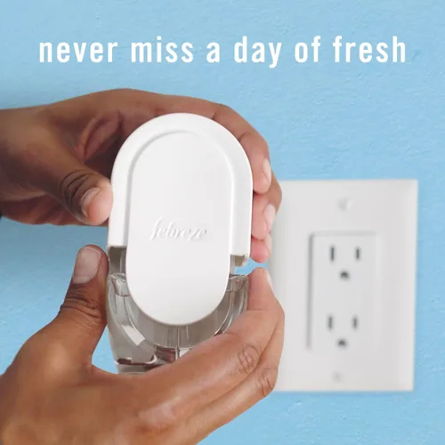 Vista 8 de Febreze Plug In - Ambientador, kit de inicio de aceite perfumado que combate olores fuertes, ambientadores para el hogar de larga duración, aroma