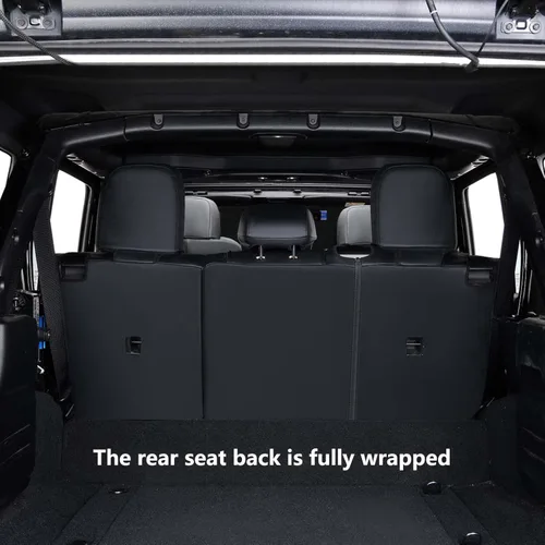 Vista 5 de Fundas de Asientos de Automóvil de Ajuste Personalizado para Jeep Gladiator 2020-2025 con Cuero Impermeable y Compatible con Airbag, Protector