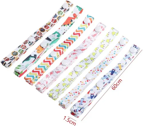 Vista 8 de Paquete de 3 portavasos, correa de sujeción para correa de juguete antilanzamiento, correa de seguridad para cochecito de bebé, silla alta