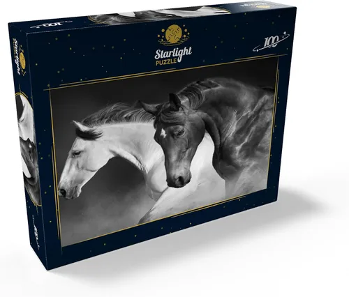 Vista 2 de MyPuzzle Horses Run Gallop in The Desert - Rompecabezas prémium de 100 piezas para adultos