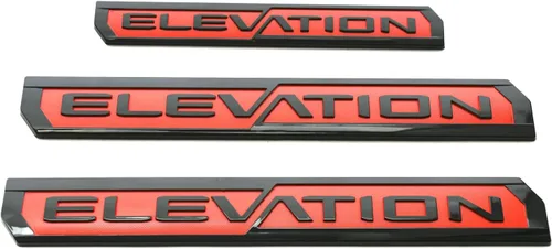 Vista 2 de 3 piezas de emblemas de elevación, emblemas de puerta, calcomanías traseras, etiquetas de nombre, compatibles con Canyon 2023-2025 (Rojo)