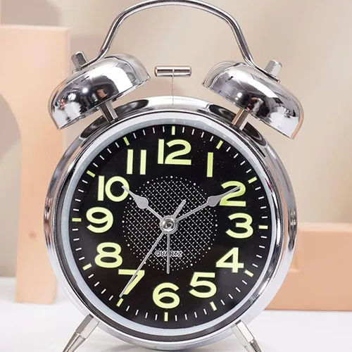 Vista 6 de Loud Alarm Clock for Heavy Sleepers Adults,Silent Non Ticking Analog Clock with Backlight,Luminous for Bedroom