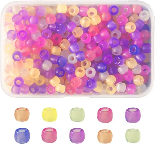 KISSITTY 500 unids/caja que brilla en la oscuridad UV perlas que cambian de color sensible al sol sensible a los rayos UV reactiva resina de