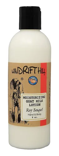 Vista 6 de Windrift Hill (Cool Water) Loción hidratante de leche de cabra para manos y cuerpo con aceites esenciales, botella de 8 onzas