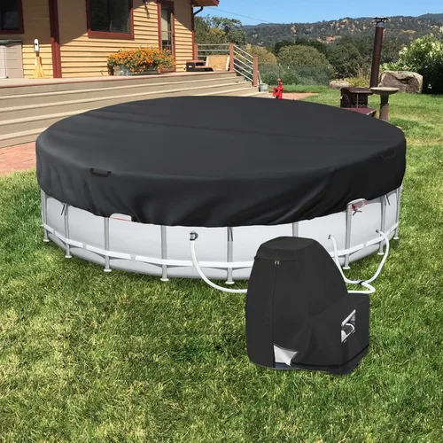 Vista 7 de Bitubi Cubierta de invierno para bomba de filtro de arena con forro de felpa, cubierta impermeable para bomba de piscina, protege de la nieve severa