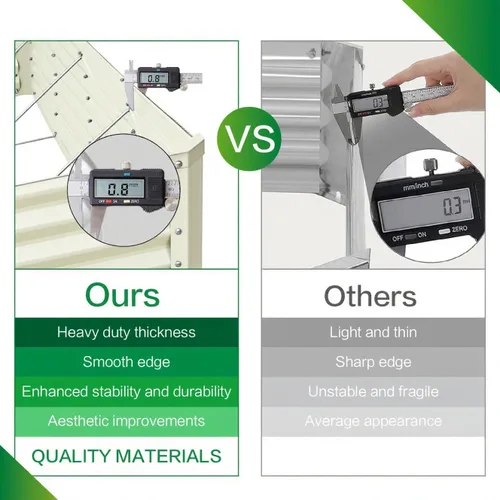 Vista 62 de GARDMAX 2x2x1FT Galvanized Round Raised Garden Bed Kit, Metal Planter Boxes Outdoor with Easy Assembly, Large Garden Bed for Vegetables, Fruits