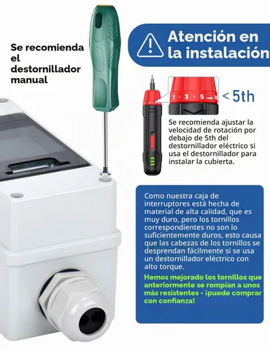 Vista 10 de DIHOOL Disyuntor miniatura de CA CC con caja DIN IP65, 15 amperios de doble polo 12V-400V, no polarizado, interruptor de desconexión del panel