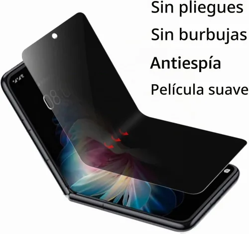 Vista 4 de Protector de pantalla antiespía antirreflejos interno para Moto Razr+ 2023 Protector de pantalla exterior mate de privacidad Película suave