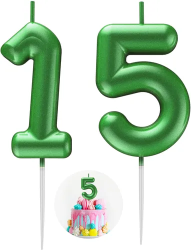 Vista 28 de Velas número 2 arcoíris con número 3D de feliz cumpleaños para decoración de fiesta de pastel de cumpleaños, suministros de celebración