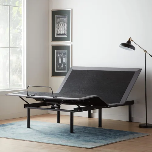 Vista 3 de Lucid Base ajustable L150 - Base de cama con inclinación de cabeza y pie - Control remoto inalámbrico - Motor silencioso premium, tamaño Queen