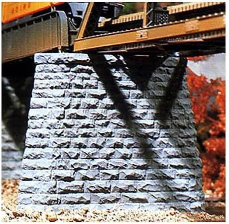 CHO9830 Muelle de puente de piedra de corte en escala N, extremo puntiagudo (2)