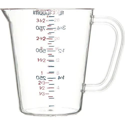 Vista 5 de Carlisle FoodService Products 4314507 Taza medidora de plástico comercial, 1 galón, transparente