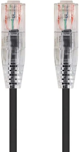 Vista 18 de Monoprice Cable de conexión Ethernet Cat6 de 6 pulgadas, nivel de componente, negro, UTP 28AWG 550 MHz, cable de cobre desnudo puro, sin enganches