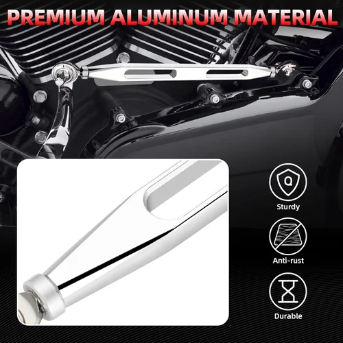 Vista 3 de Amazicha Cambio de cambios cromado compatible con Harley Softail Dyna Street Glide Touring Road King 1980-2023